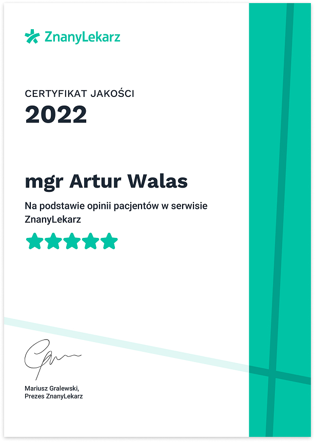 Certyfikat jakości 2022